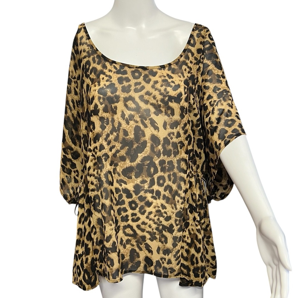 Torrid - Women’s Sheer Leopard Print Blouse Sz. 1(XL)